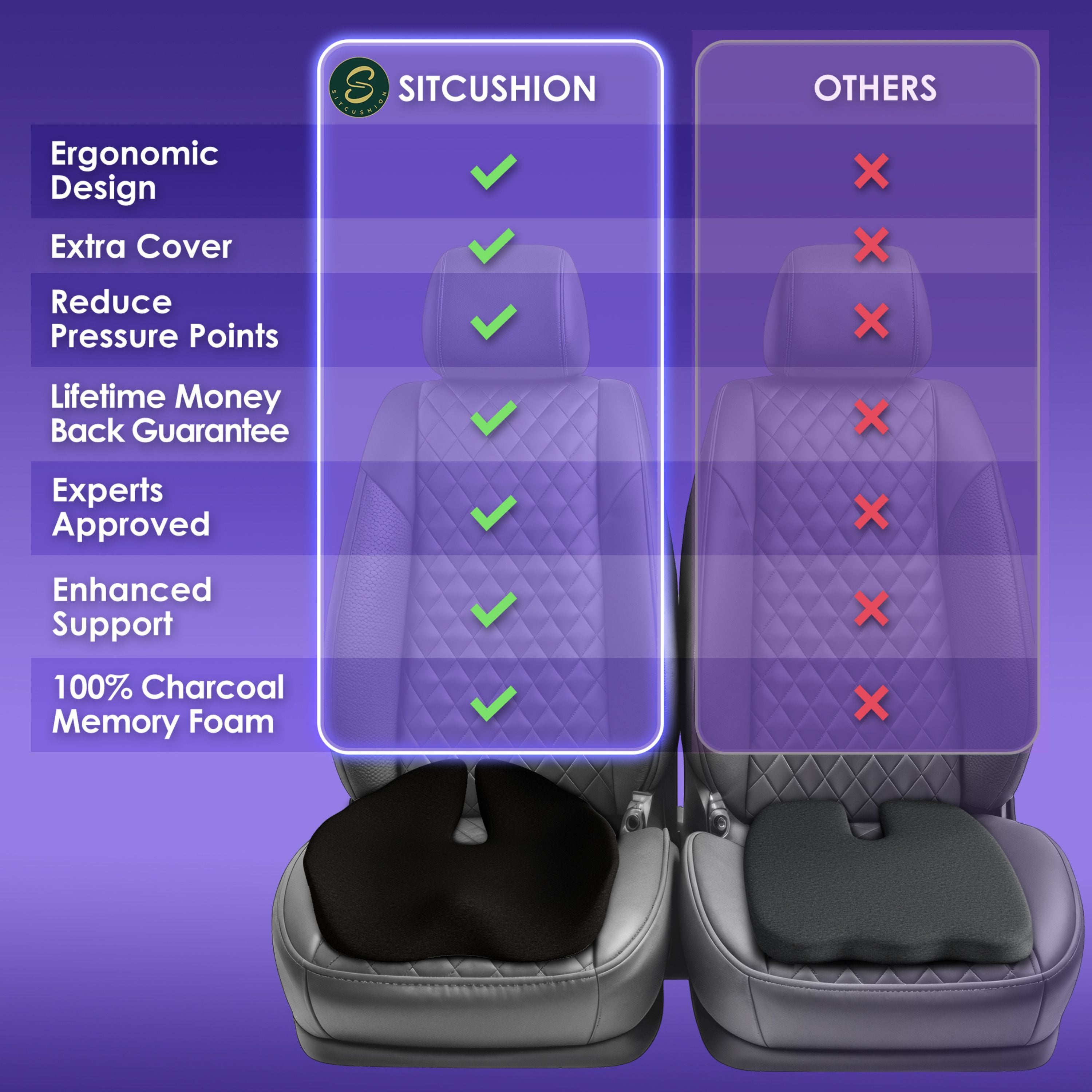 car seat back cushion, seat cushion for car, seat car cushion, tailbone pain relief cushion car, car cushion